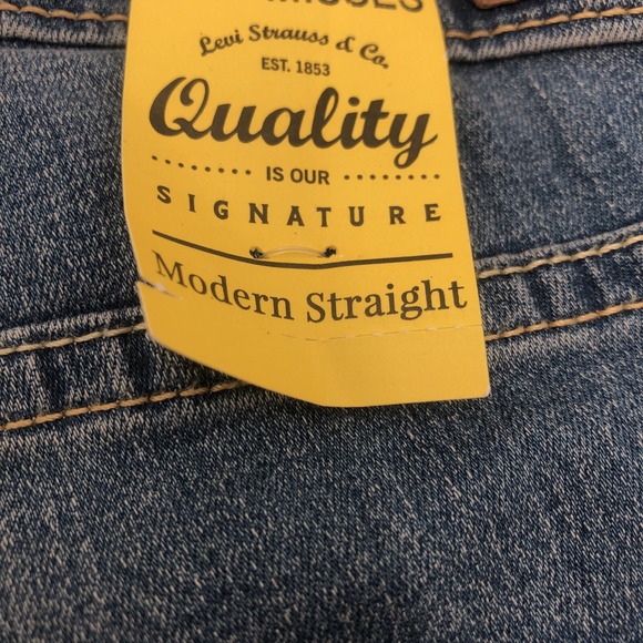Levi's Strauss Womens Jeans 29x30 Modern Straight Gold NWT 8S Misses Stretch Fit - Picture 13 of 15